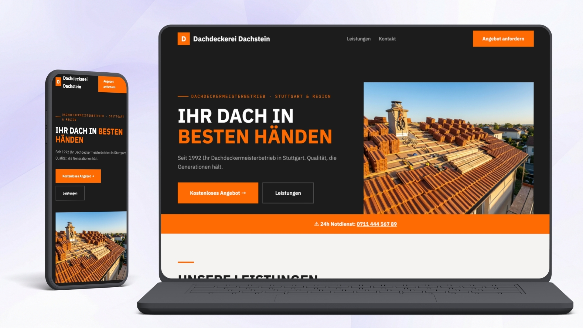 Dachdecker Website Mockup