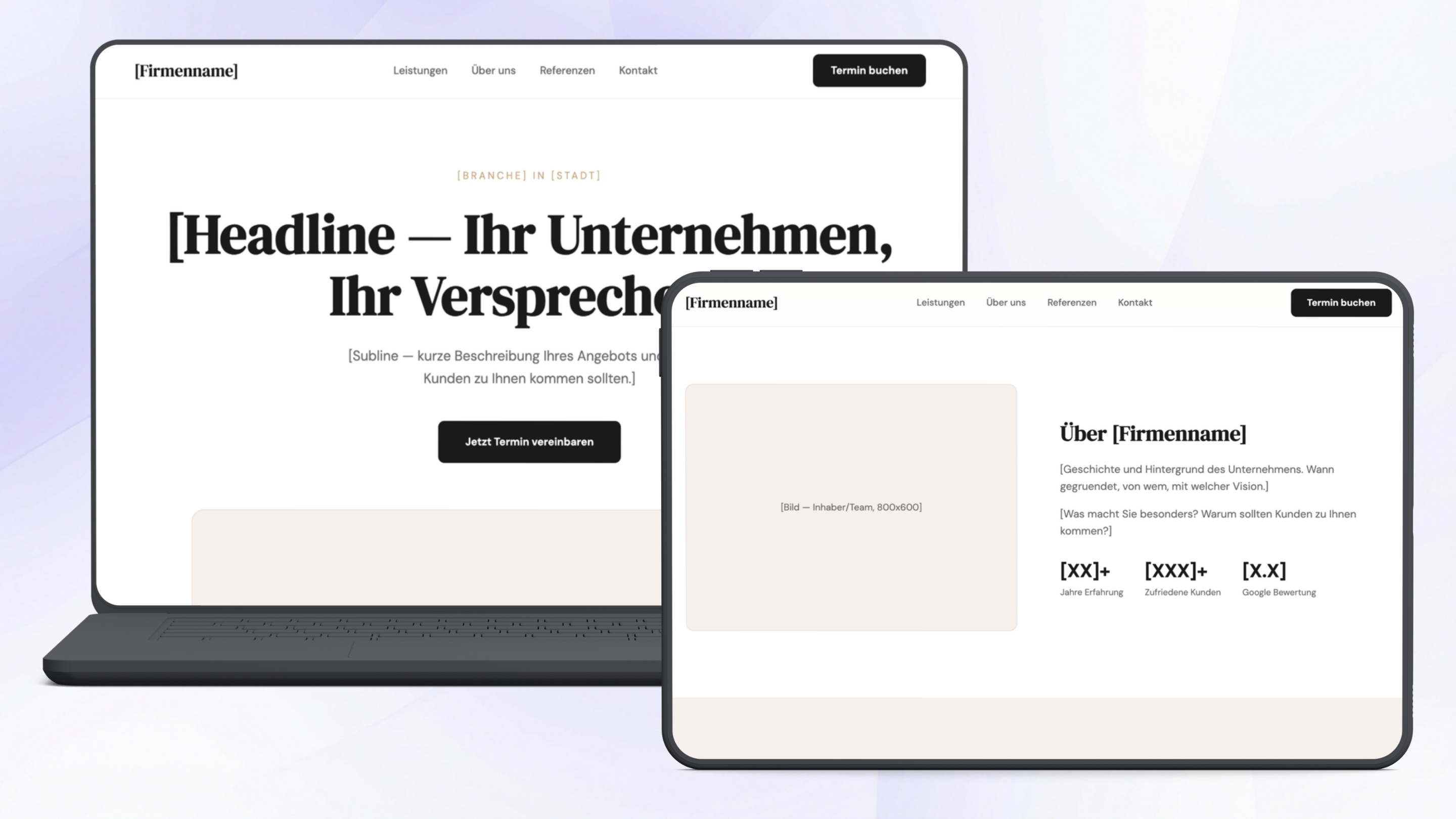Design 1 — Minimalist Clean