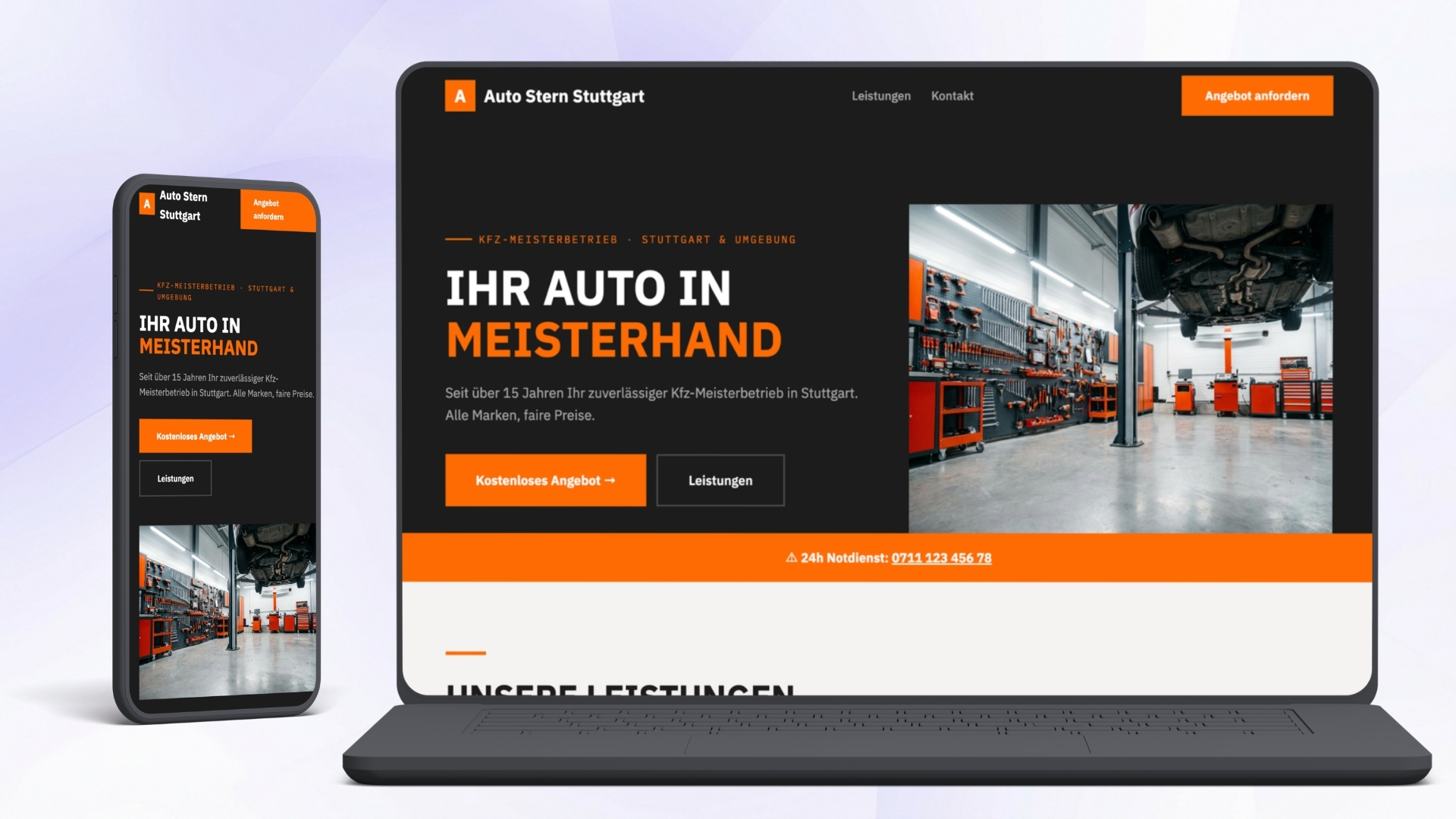 Kfz-Werkstatt Website