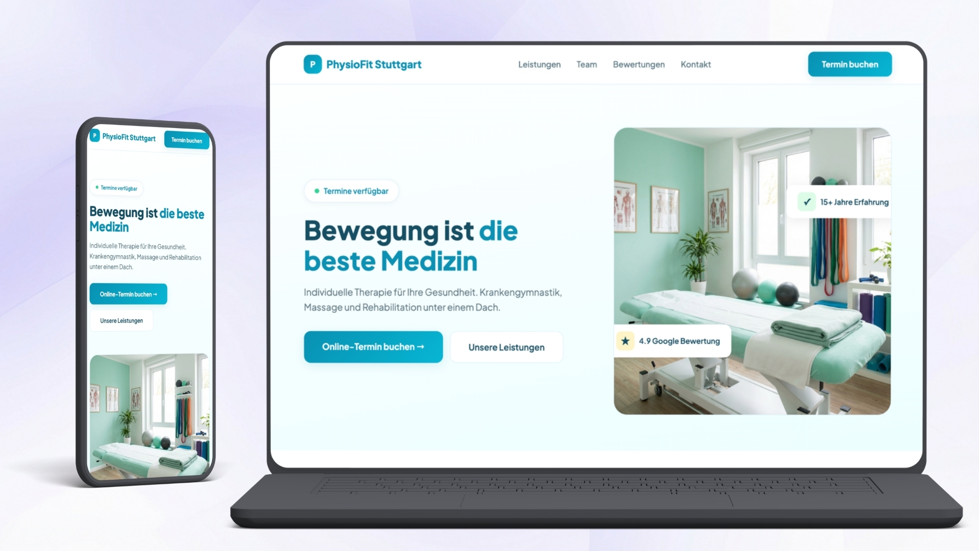Physiotherapeut Website Mockup