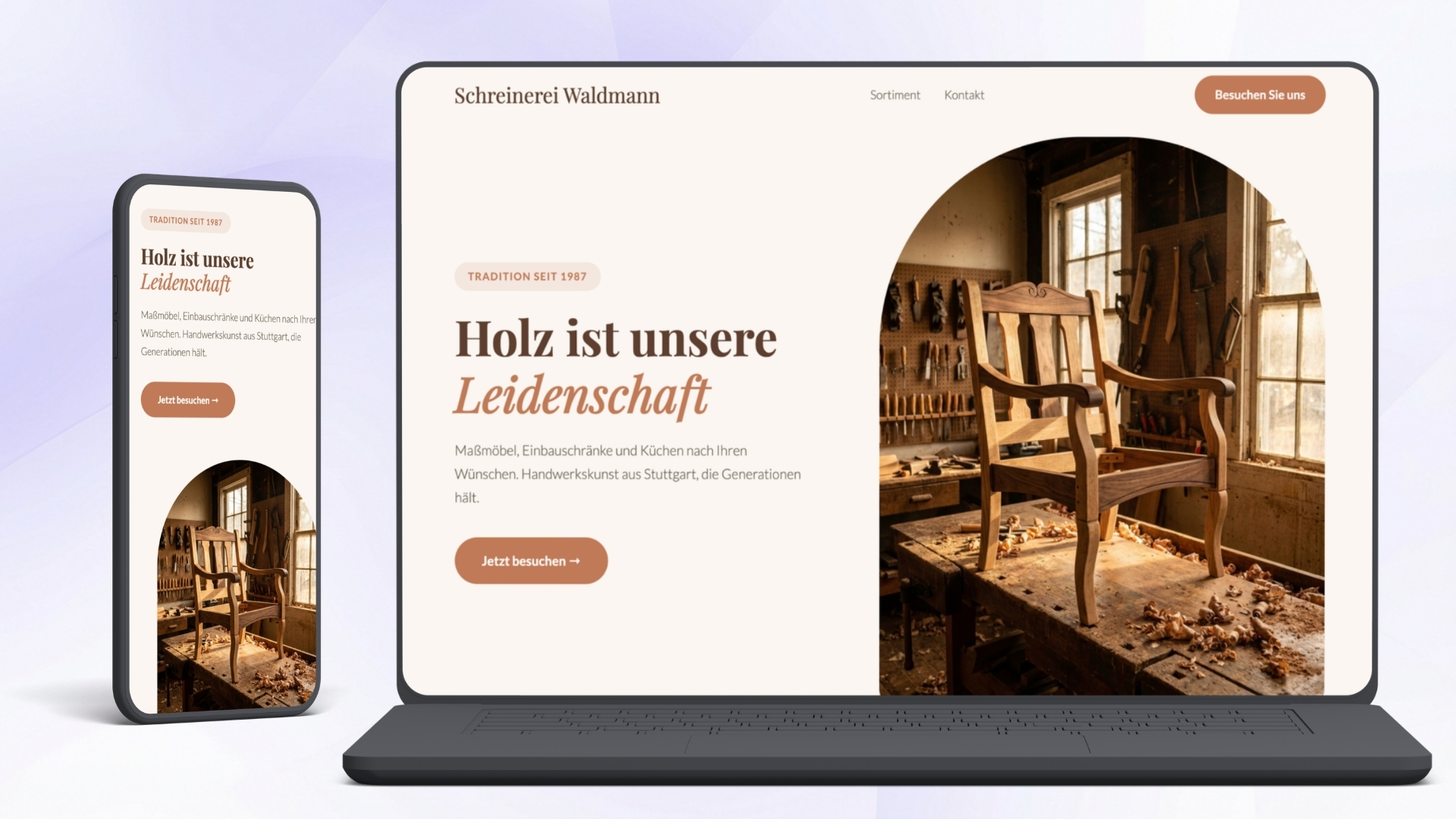 Schreiner Website Mockup