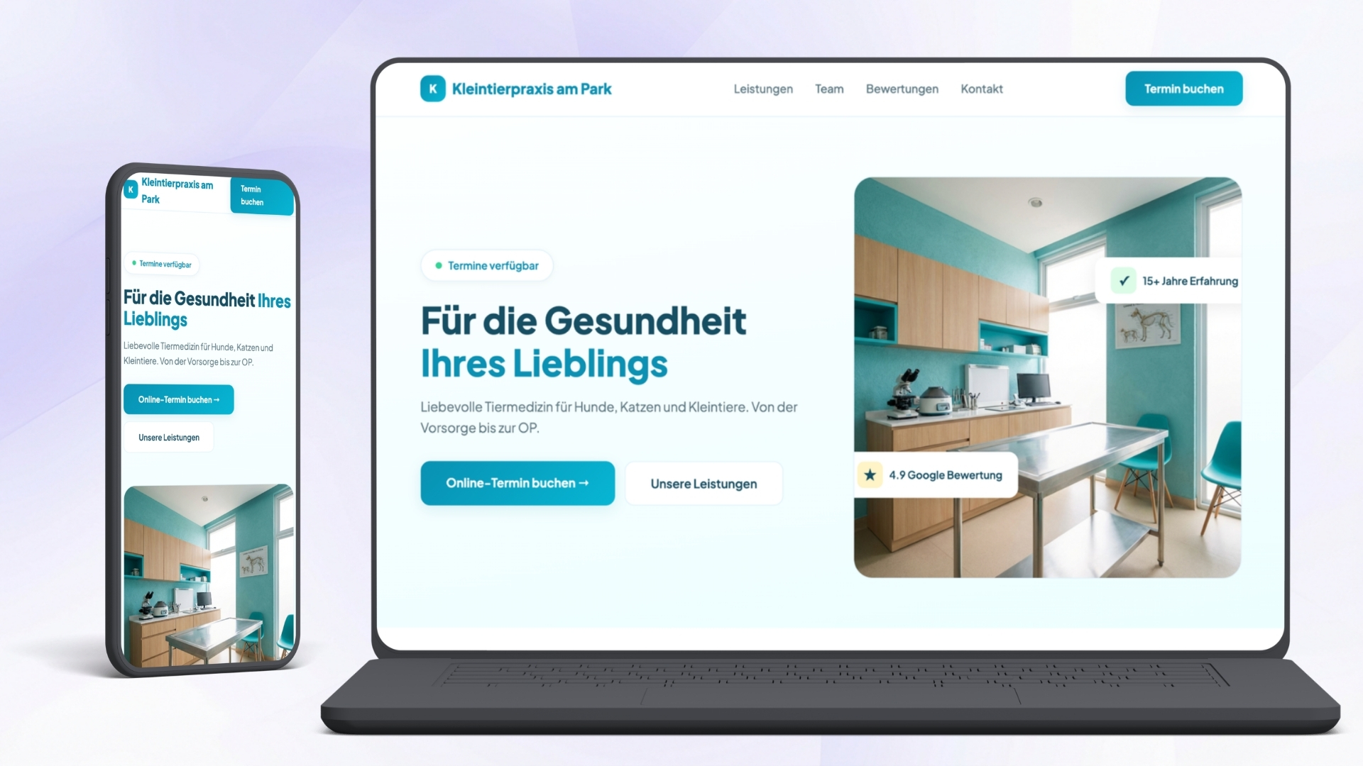 Tierarzt Website Mockup